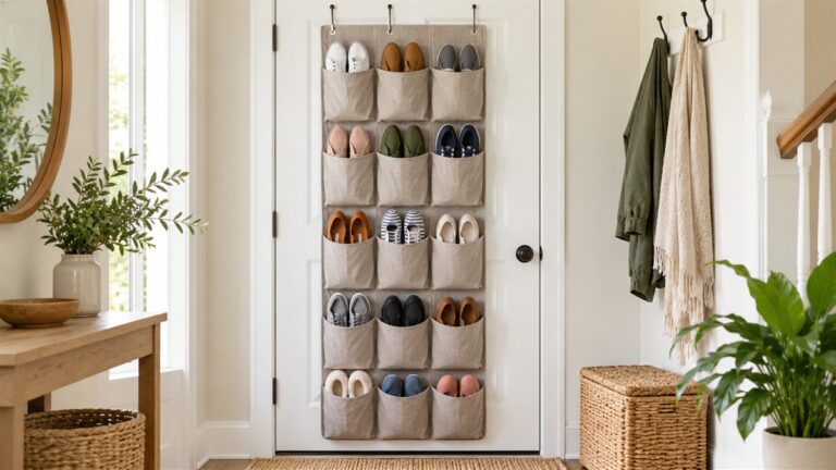 Best cloth over the door shoe organizer