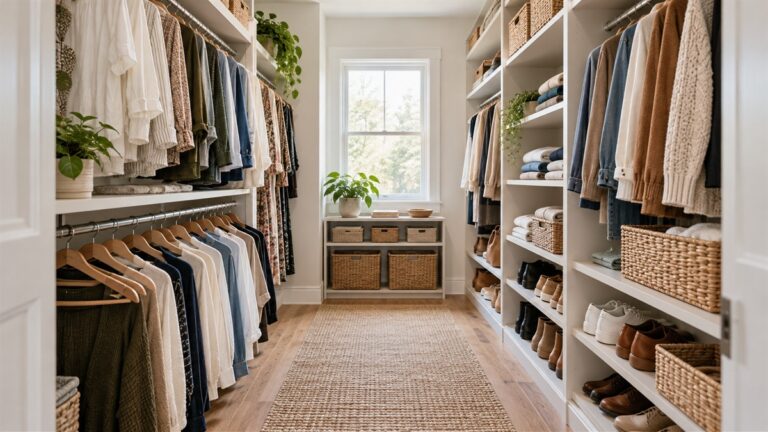 Best narrow walk in closet organization ideas