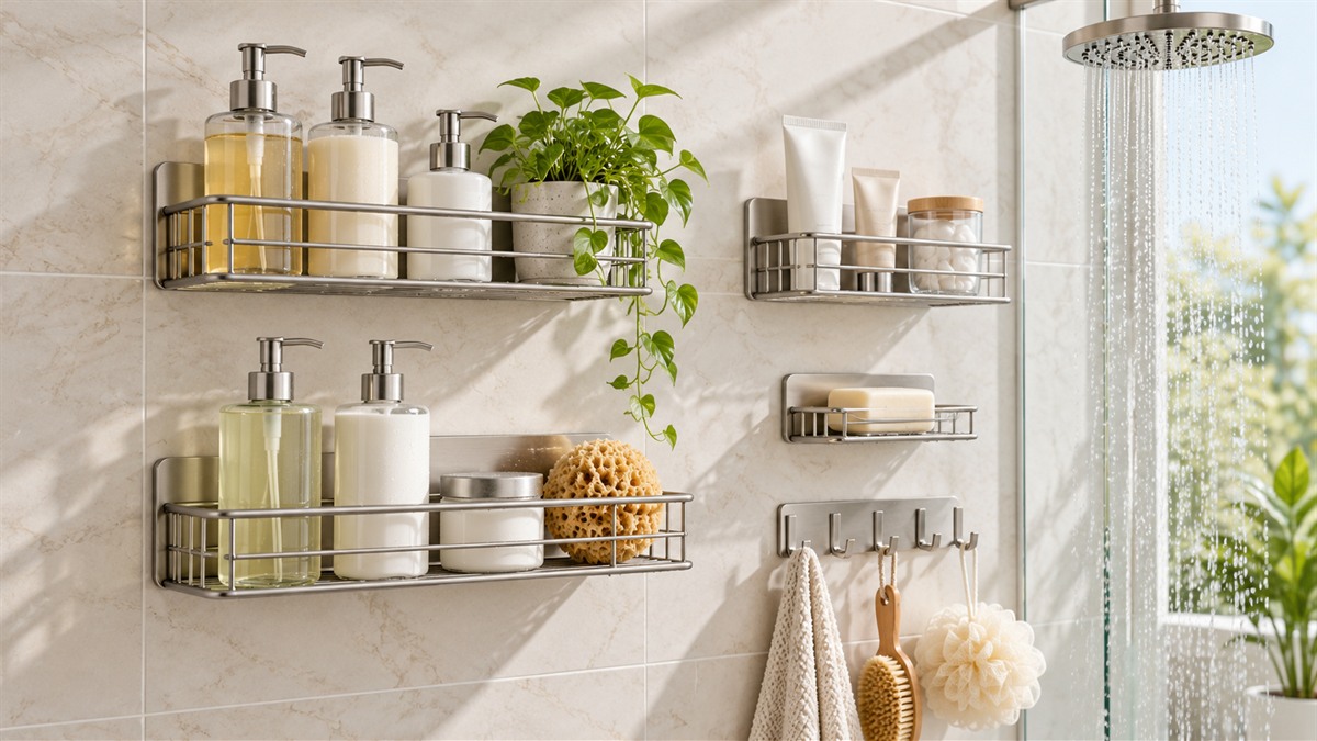 Eudele eudele adhesive shower caddy 5 pack rustproof stainless steel review