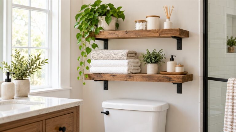 Qeeig bathroom floating shelves for wall review