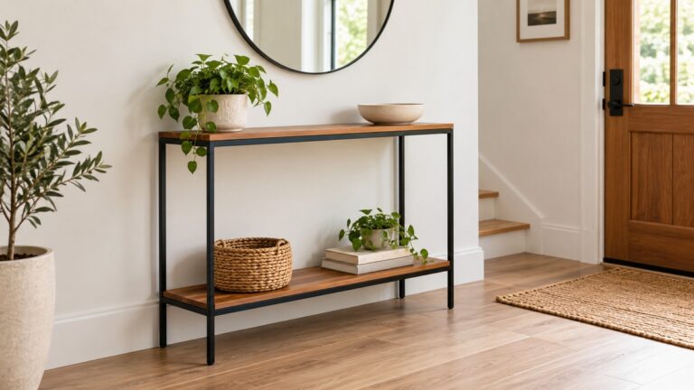 Simple trending 32 inch console shelf review