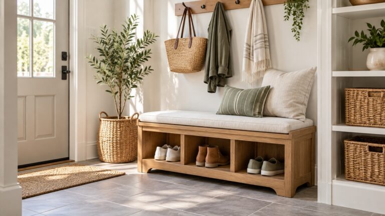 Small mudroom bench