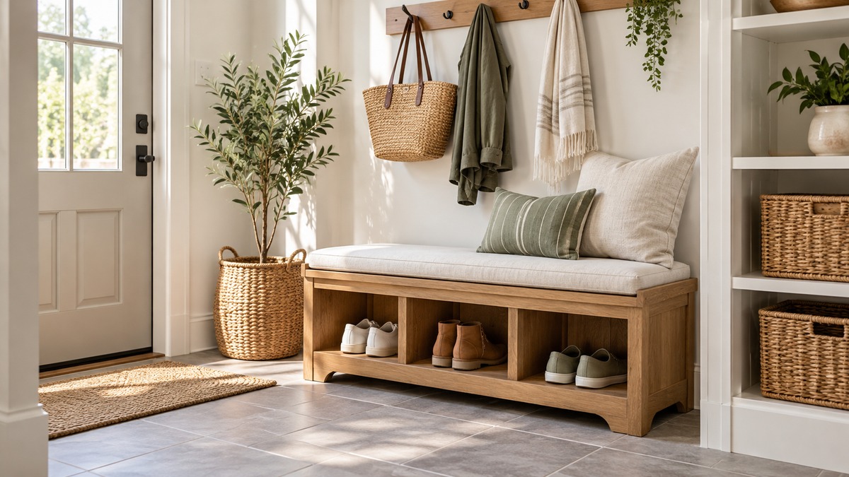 Small mudroom bench