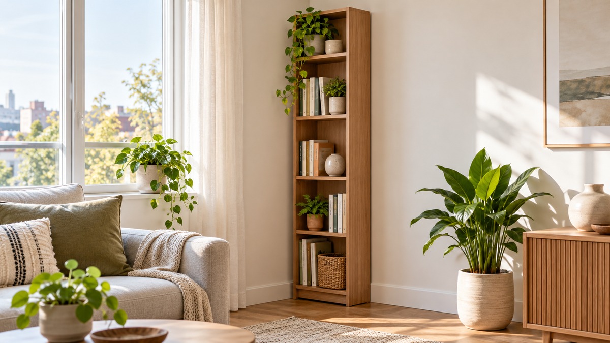 Space saving bookcase