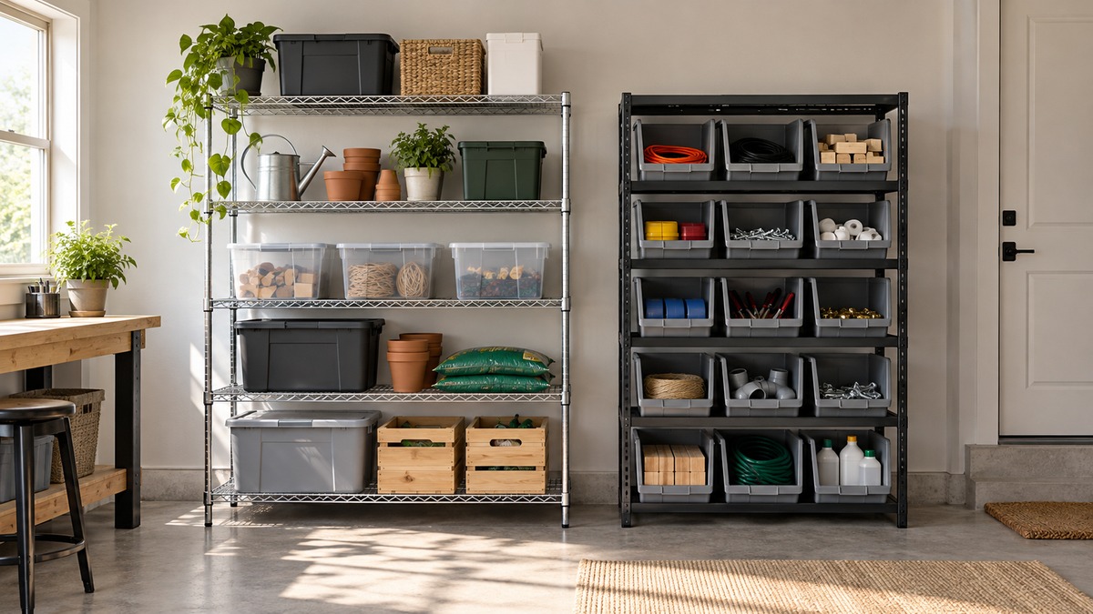 Editorial comparison scene for storage racks pokipo versus sttoraboks.