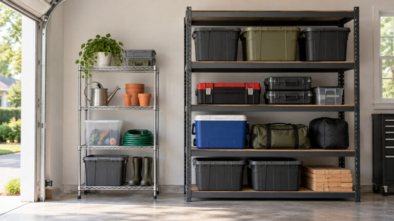 Two generic utility shelf systems with different capacities and configurations.