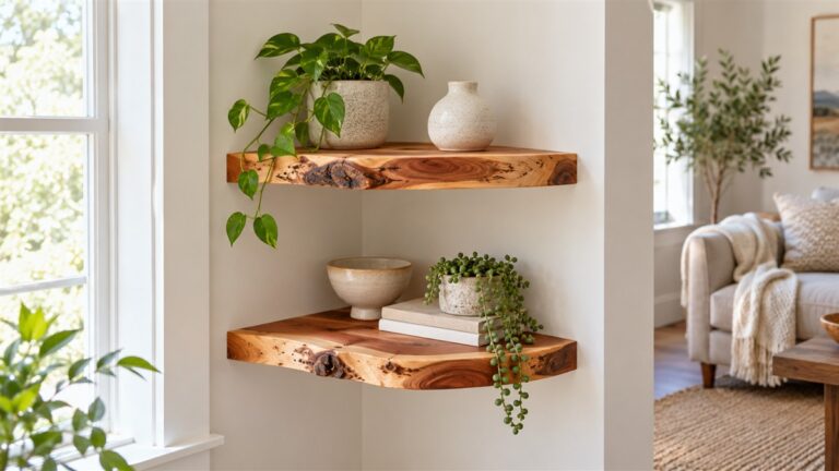 Welland live edge cedar corner shelf set of 2 review