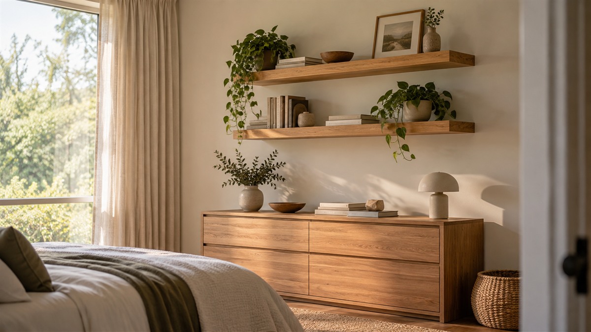 Best depth for floating shelves bedroom