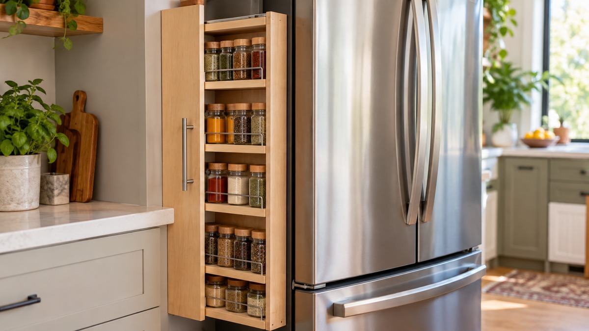 Best Spice Cabinet Next to Fridge