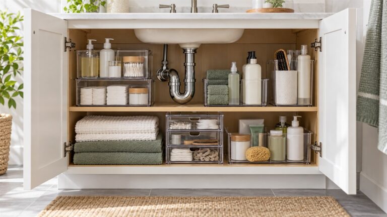 Best way to organize under bathroom sink