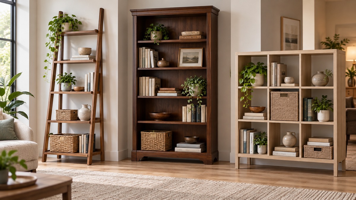 Ladder classic and cube bookshelves compared side by side