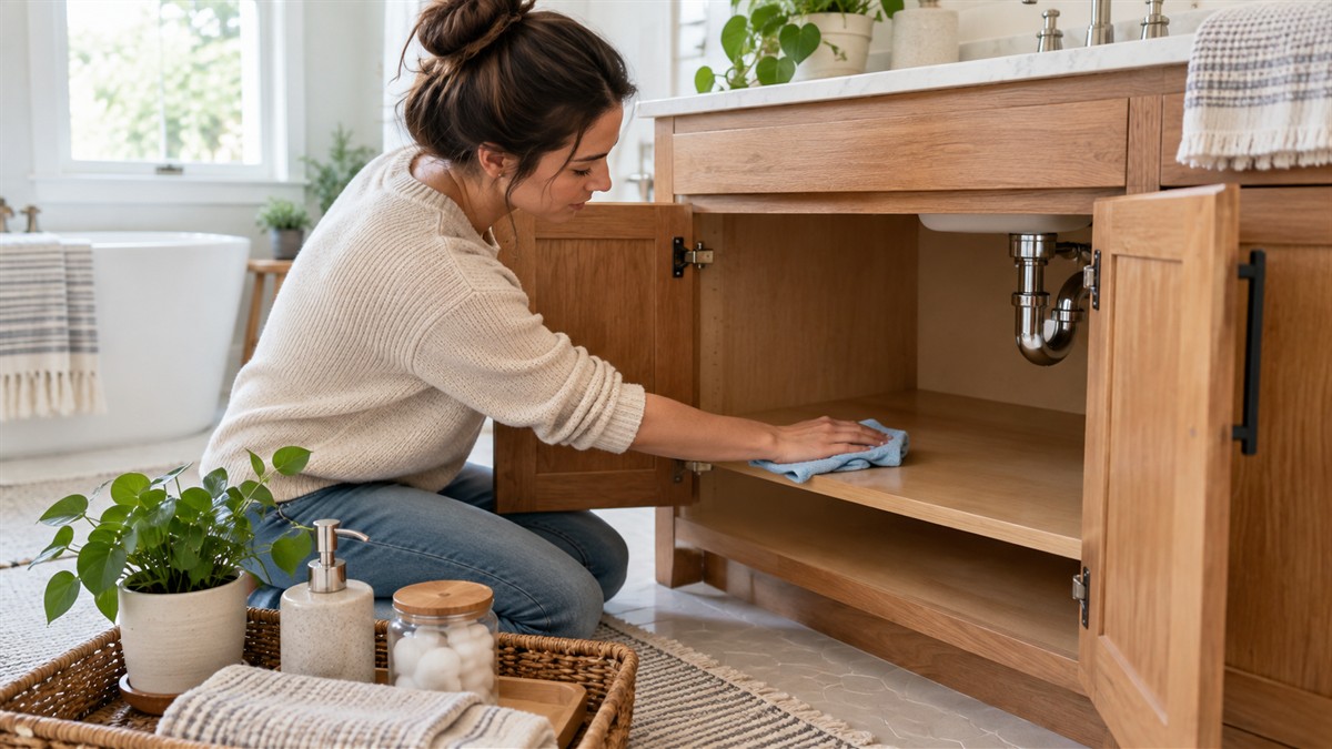 How to Clean Bathroom Cabinets