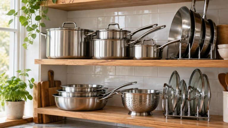 How to Store Pots and Pans on Shelves