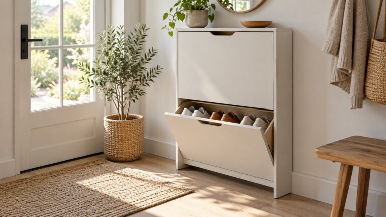 Slim shoe cupboard