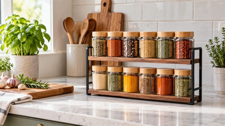 Spice rack for kitchen counter